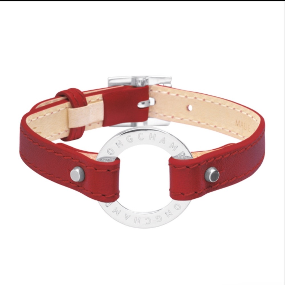 Longchamp LE FOULONNÉ Bracelet leather red NEW
